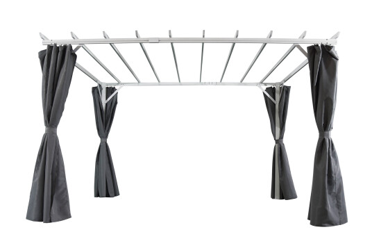 Piode paviljong Hvid/grå 360 x 303 cm