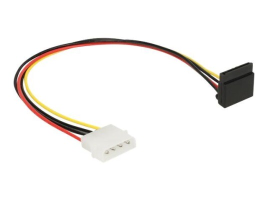 Delock SATA 15 pin receptacle > 4 pin Molex male metal - strømadapter - SATA-strøm til 4-pins intern strøm (12V) - 30 cm