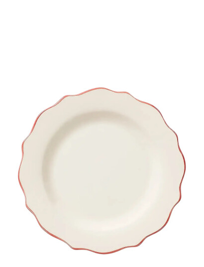 Anna + Nina Carmine Scalloped Breakfast Plate - White - Ø 21.5 CM