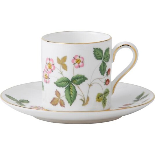 Wedgwood Wild Strawberry kaffekopp & asjett Wedgwood Wild Strawberry kaffekopp & asjett