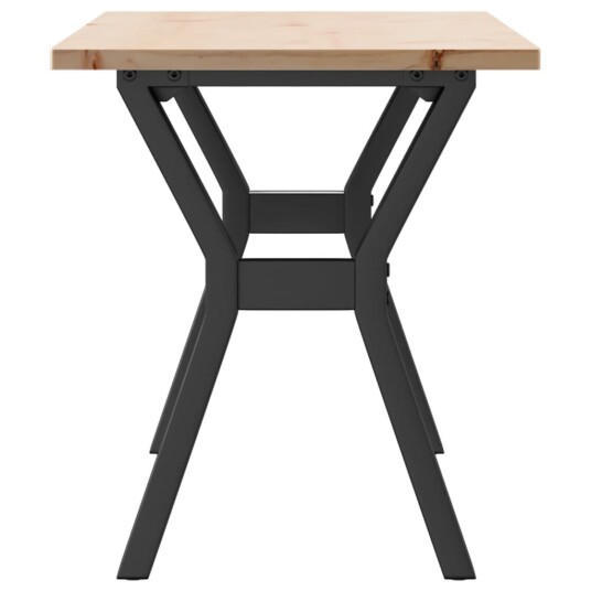 Salongbord Y-ramme 110x40x45 cm heltre furu og støpejern 3282711