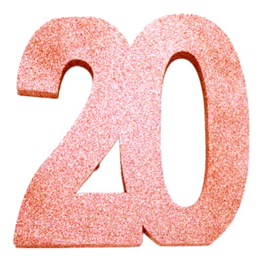 Globos Europe Borddekorasjon Tall Roségull - Tallet 20