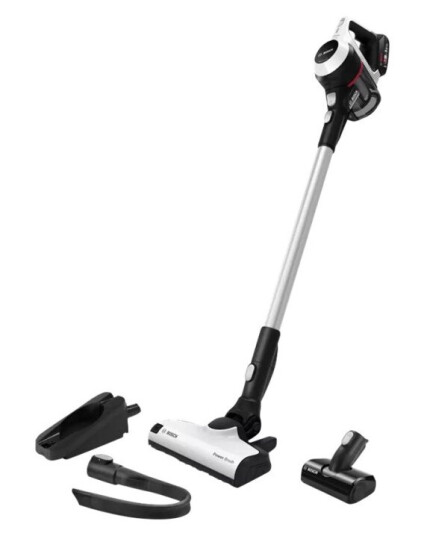 Bosch Serie 6 Hvit 2-i-1 Skaftstøvsuger Uten Pose Uten Kabel BKS611MTB Bosch Serie 6 Hvit 2-i-1 Skaftstøvsuger Uten Pose Uten Kabel BKS611MTB