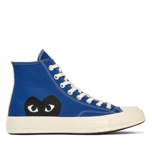 Comme Des Garcons Play X Converse Cdg Big Heart Hi Top Blue Sko Blå unisex 35 Comme Des Garcons Play X Converse Cdg Big Heart Hi Top Blue Sko Blå unisex 35