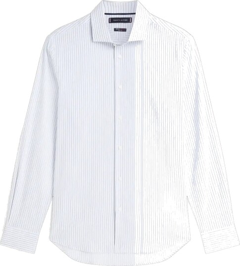Tommy Hilfiger Dc Flex Collar Two Tone Stripe Blue 39 Tommy Hilfiger Dc Flex Collar Two Tone Stripe Blue 39