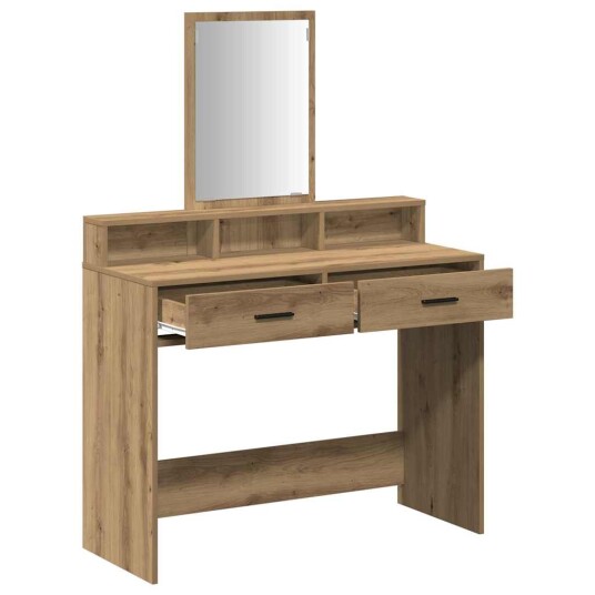  Sminkebord med Skuffer Artisan Eik 100x41x140 cm