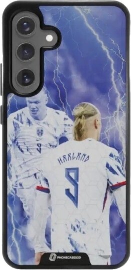 Phonecases3D Samsung Galaxy S25+ Norges Fotballforbund Haaland 3D mobildeksel, svart