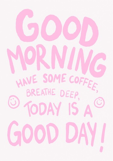 Plakat God Morgen Inspirasjon Plakat God Morgen Inspirasjon