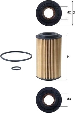 Oljefilter KNECHT OX 153D4 Oljefilter KNECHT OX 153D4
