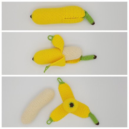 Rito Krea Â Karlas Banan av Rito Krea Frukt Hekleoppskrift 17cm