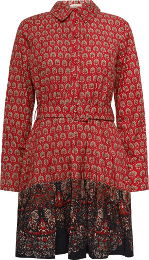 by Ti Mo Winter Cotton Pleated Dress Red XL by Ti Mo Winter Cotton Pleated Dress Red XL