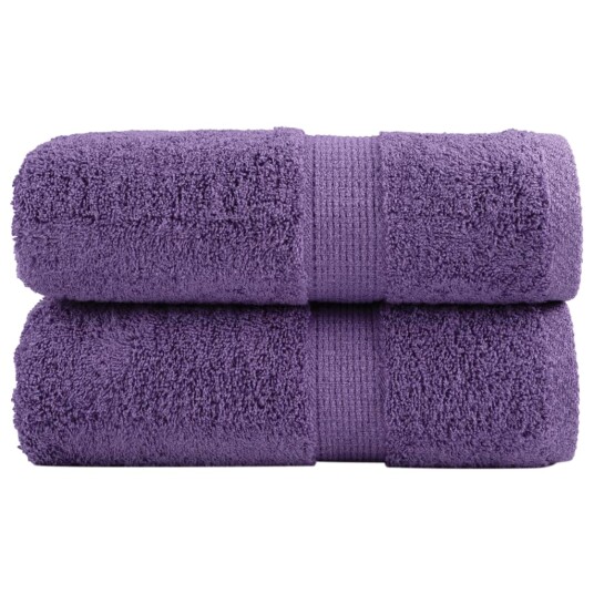  Premium gjestehåndklær SOLUND 2 stk lilla 30x50 cm 600 g/m2