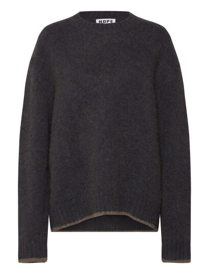 Hope Box Sweater Blue Brown Melange Yak-44 - Brown - 46 Hope Box Sweater Blue Brown Melange Yak-44 - Brown - 46