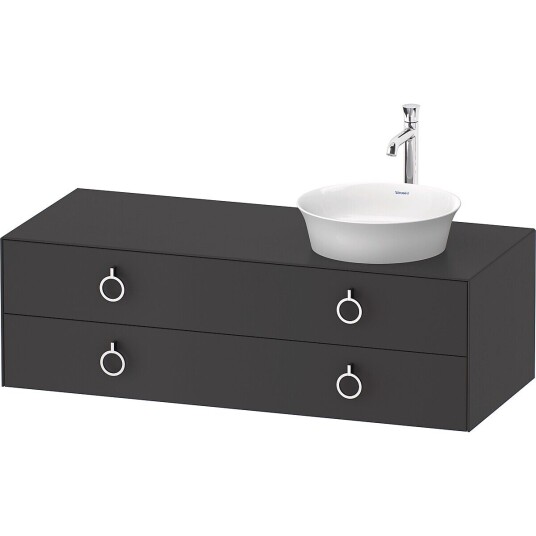 Duravit White Tulip Servantskap 2 skuf. 130x55x40,8 cm Grafitt Matt