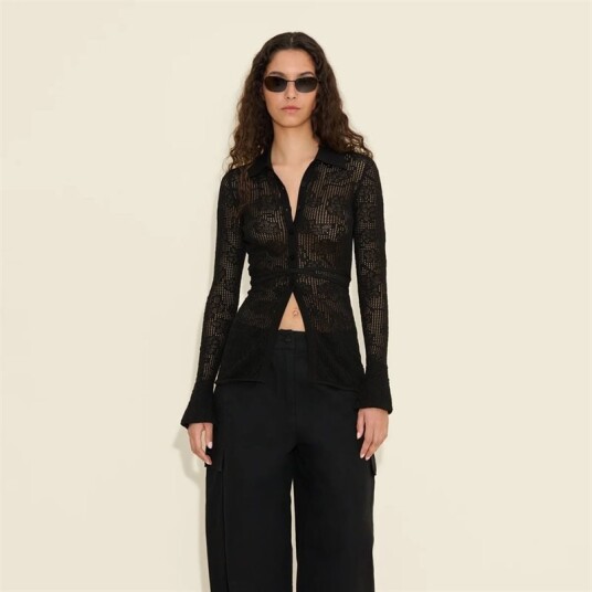 Holzweiler Lace Knit Shirt Black