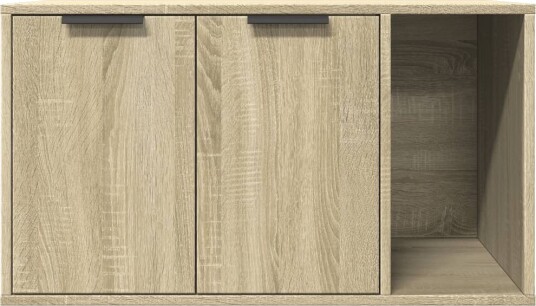 Vidaxl Skap Til Kattetoalett Sonoma Eik 80X50X45 cm Konstruert Tre