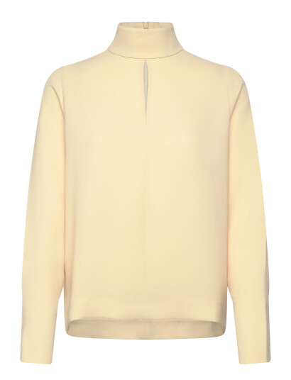Closed Slit Blouse Shirts & Blouses   Yellow   XS
