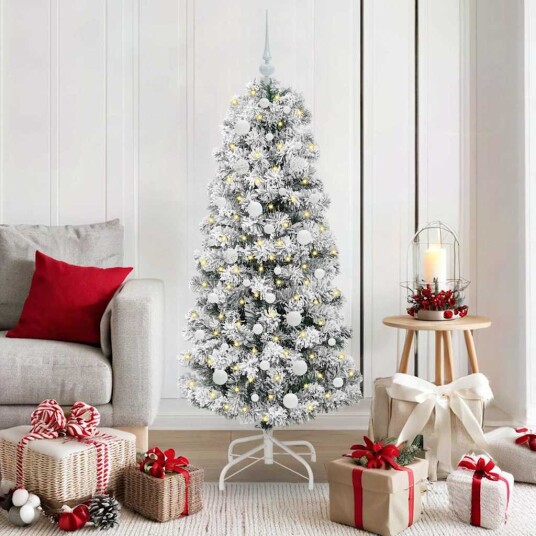  Kunstig sammensatt juletre med LED  stripelys 150 cm PVC