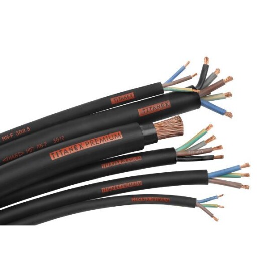 Nexans TITANEX Gummikabel 4G 16 mm² lederområde 1 m, kappet