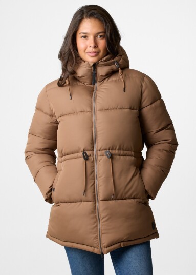 X Trail London Puffy Jacket W Hazelnut 44 Vinterjakker