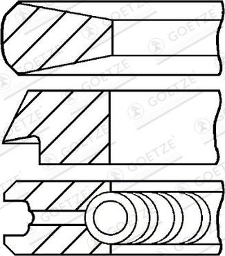Stempelringsett GOETZE ENGINE 08-123300-00 Stempelringsett GOETZE ENGINE 08-123300-00