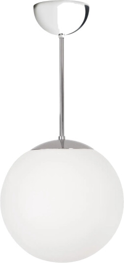 Konsthantverk Funkis Glob pendel White chrome Ø25 cm
