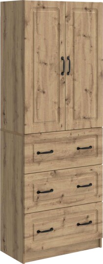 vidaXL Skapsett 2 pcs Artisan eik 66 x 34,5 x 87 cm Konstruert tre