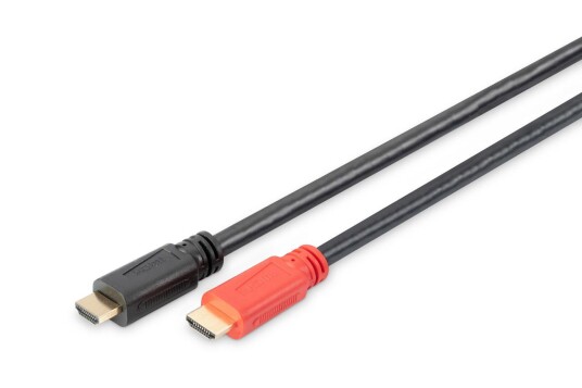 Digitus HDMI High Speed connection cable type A w/ amp. M/M 10.0 m Full HD CE gold bl NS