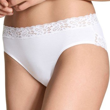 Calida Truser Natural Comfort Lace Brief Hvit bomull X-Small Dame Calida Truser Natural Comfort Lace Brief Hvit bomull X-Small Dame