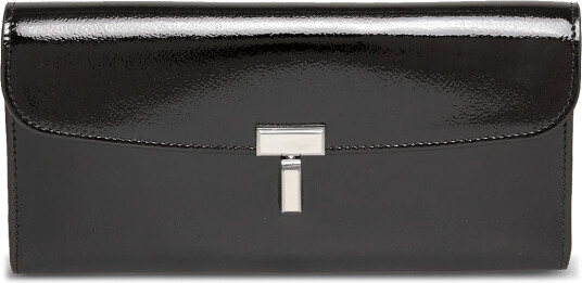 TOTEME T Lock Leather Wallet   Black   ONE SIZE