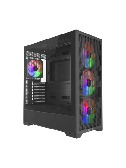 DUTZO C740 Airflow ARGB Kabinett Miditower Svart DUTZO C740 Airflow ARGB Kabinett Miditower Svart