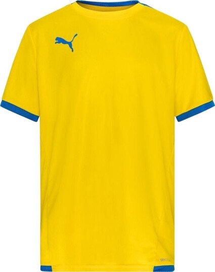 PUMA Trenings T skjorte Teamliga Gul/electric Blue Lemonade Barn størrelse 152 cm