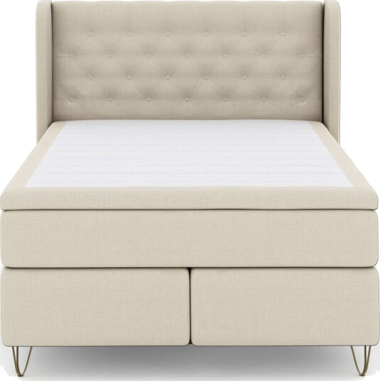 Select No 5 Komplett Sengepakke 140x200 Medium Watergel Beige/V formede Metallben