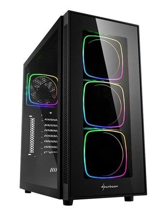 Sharkoon TG6 RGB - mid tower - ATX - Kabinett - Tower - Svart