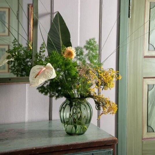 Hadeland Glassverk Emily Vase 26,5 Cm Grønn Optikk