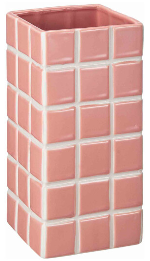 Vase Square 21cm rosa