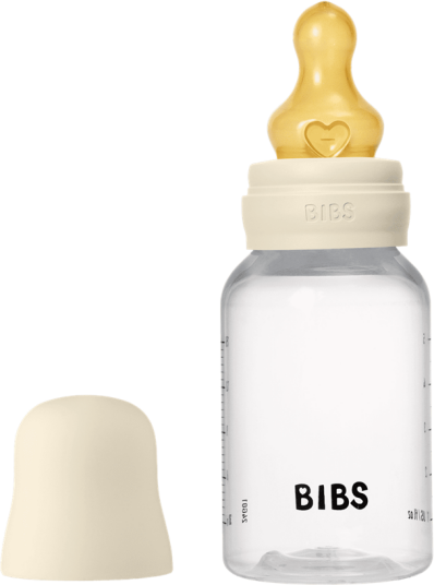Bibs 150ml Latex Tåteflaske Slow Flow Ivory BPA-fri Bibs 150ml Latex Tåteflaske Slow Flow Ivory BPA-fri