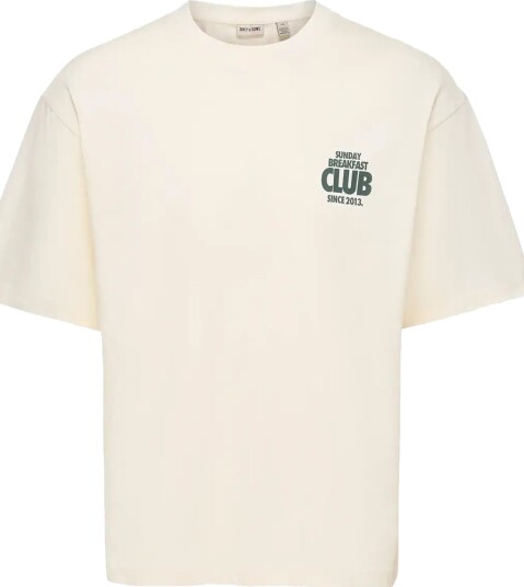 ONLY & SONS Onsfred Run Club Boxy Ss Tee Cream XS