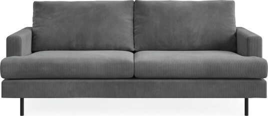 Menard Compact 3 seters Manchestersofa Grå