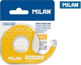Milan Dobbeltsidig Tape 15Mmx10m Med Dispenser