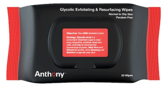 Anthony Glycolic Exfoliating & Resurfacing Wipes, 30 stk.