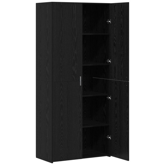 Highboard Svart Eik 40x42.5x185 cm Treverk