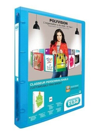 Oxford ELBA Polyvision - presentation ring binder - for A4 - capacity: 100 sheets - translucent blue Oxford ELBA Polyvision - presentation ring binder - for A4 - capacity: 100 sheets - translucent blue