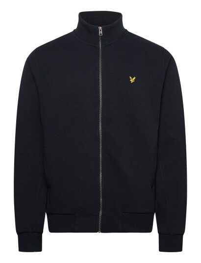 Lyle & Scott Pique Zip Through Sweatshirt Black L