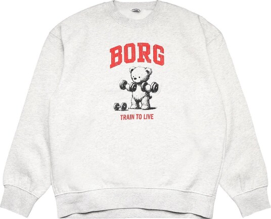 Björn Borg Borg Oversized Sweatshirt ULTRA LIGHT GREY MELANGE 170