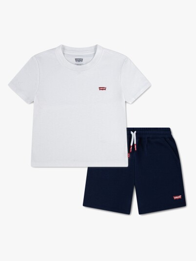 Levi's T skjorte + joggeshorts Batwing Tee & Knit Short Set Hvit Levi's T skjorte + joggeshorts Batwing Tee & Knit Short Set Hvit
