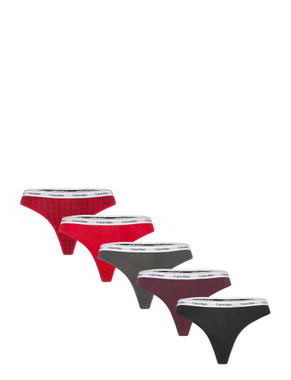 Calvin Klein Thong 5Pk - Multi/patterned - XL Calvin Klein Thong 5Pk - Multi/patterned - XL