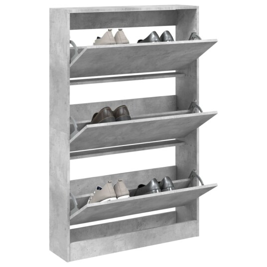  Skoskap betonggrå 80x21x125,5 cm konstruert tre 8721012381636