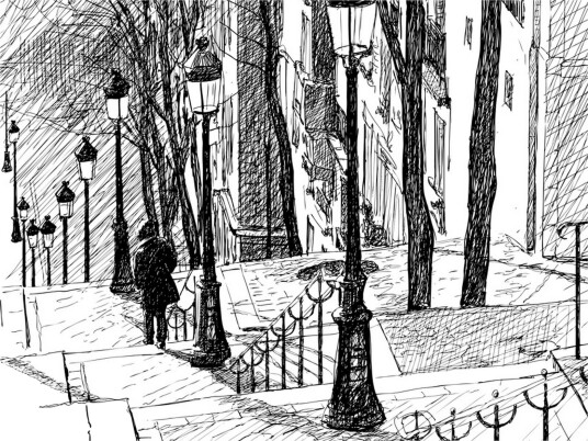 Fototapet Stairs Montmartre 200x154 - Artgeist sp. z o. o.