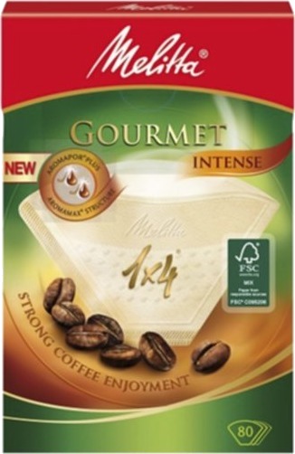 Melitta Kaffefilter Gourmet Intense 1x4 80-pakk Melitta Kaffefilter Gourmet Intense 1x4 80-pakk